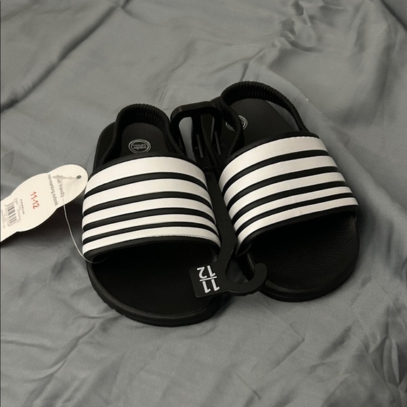 Other - Black and White Striped Slides